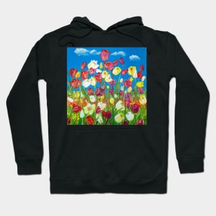 Alpine meadows. Tulips. Hoodie